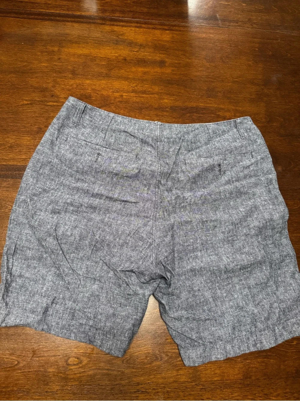 J. Crew Men's Heathered Navy Chambray Flat-Front Shorts